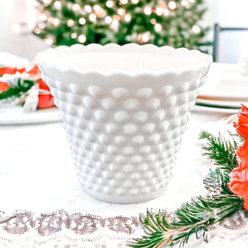 Scented Candle, Soy Candle, Milk Glass Vase, Best Friend Christmas Gift, Gift for Her