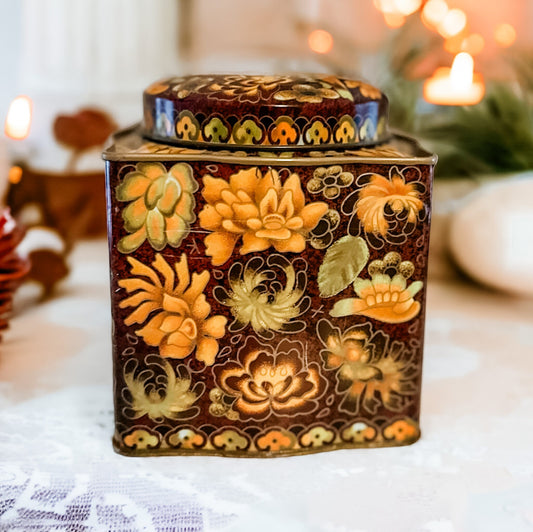 Festive Vintage Tin Candle | Christmas Hearth & Black Currant Jasmine Scent