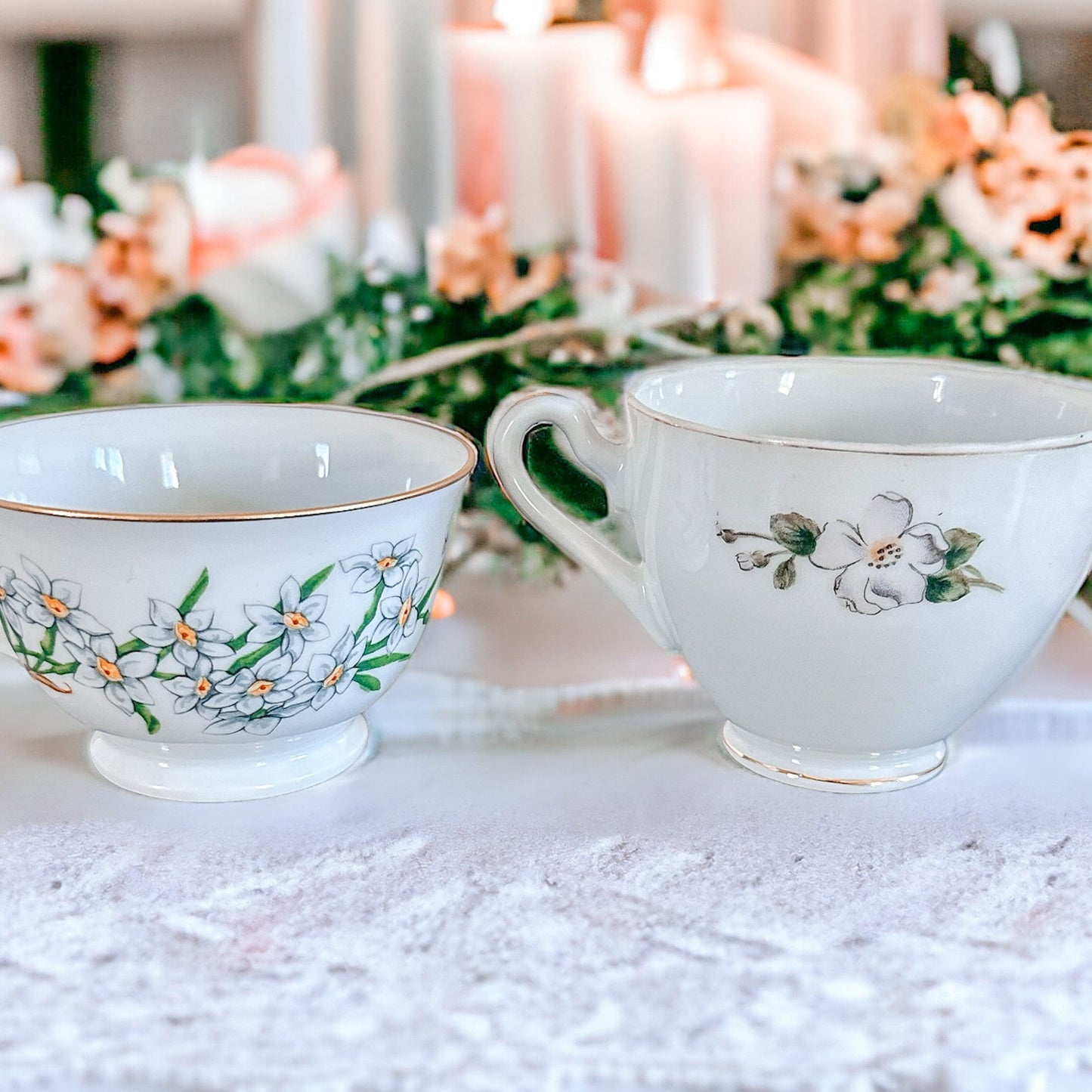 Scented Candle, Vintage, China, Teacup, Thinking of You Gift