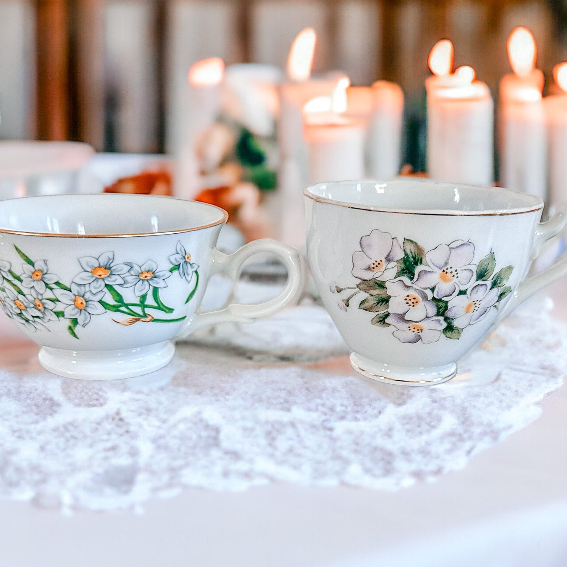 Scented Candle, Vintage, China, Teacup, Thinking of You Gift