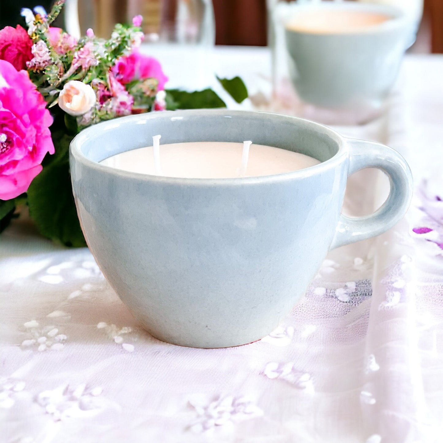 Soy Candle in Vintage Coffee Cup