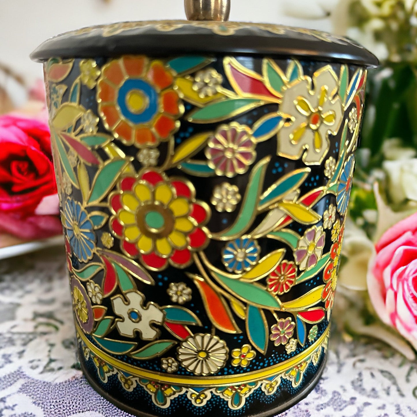 Scented Soy Candle, Vintage Tins, Gift For Mom, Spring Decor
