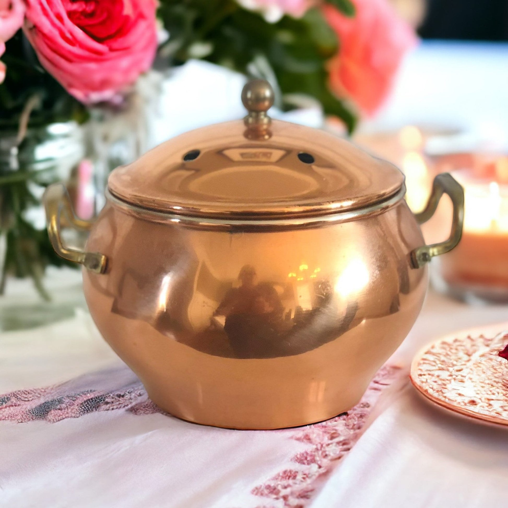Scented Candles, Vintage, Copper Pot, Housewarming Gift, Best Friend Gifts
